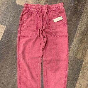 New Anthropologie Utility Joggers XS Pink